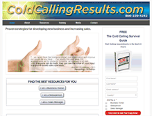 Tablet Screenshot of coldcallingresults.com